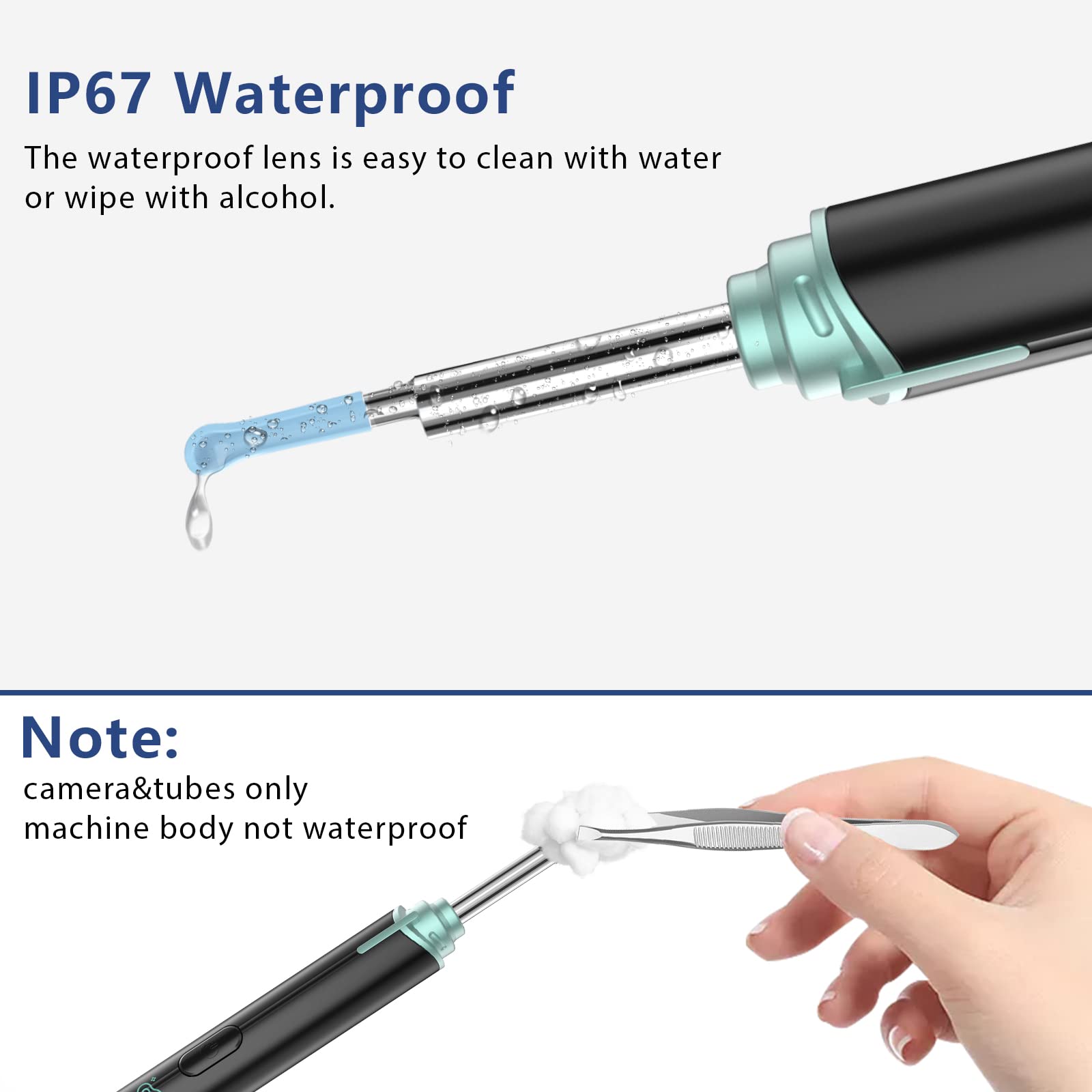 Ear Wax Removal Kit Ear Camera 1920P FHD Wireless Ear Cleaner Ear Wax Remover with 8 PCS Ear Spoon 3.9mm Waterproof Ear Otoscope Endoscope for iPhone, Ipad & Android Smart Phones