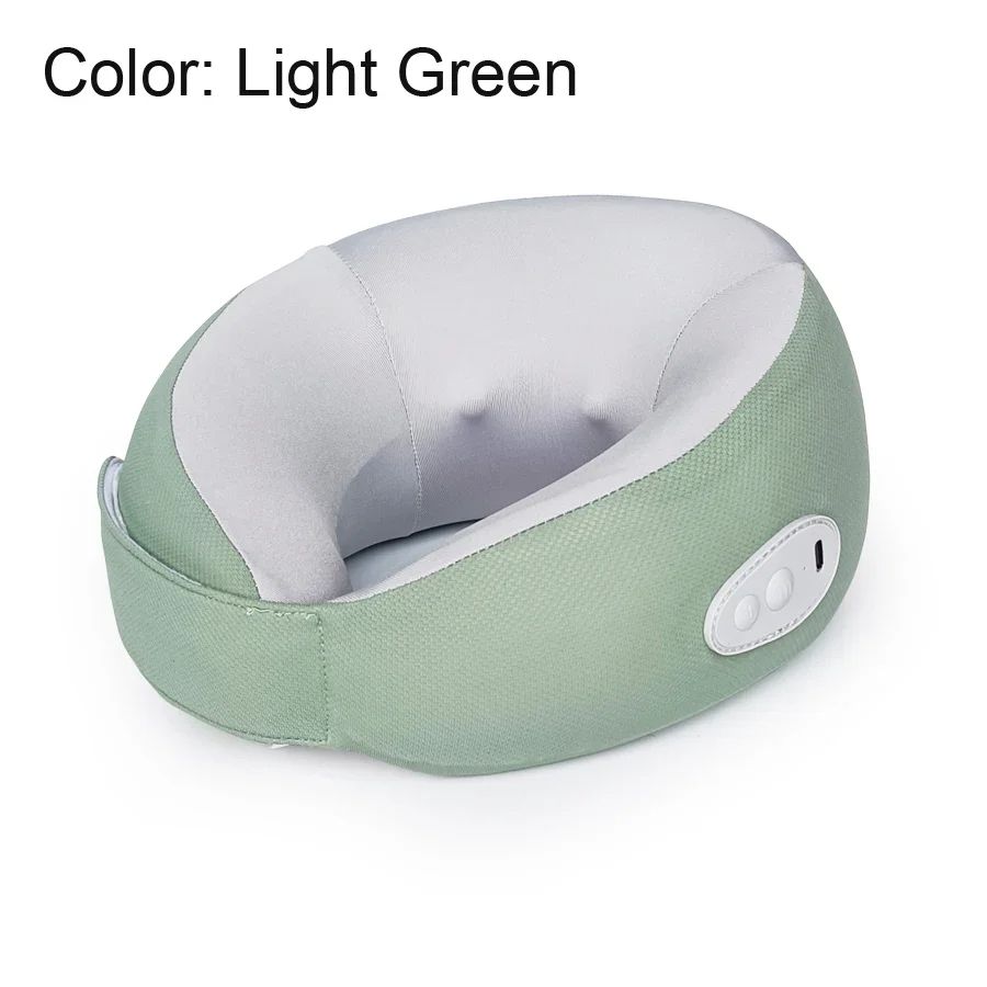 Electric Travel Pillow Neck Massager 38° Heating U-shaped Massage Pillow Relax Cervical Vertebra Pain Relief Health Care