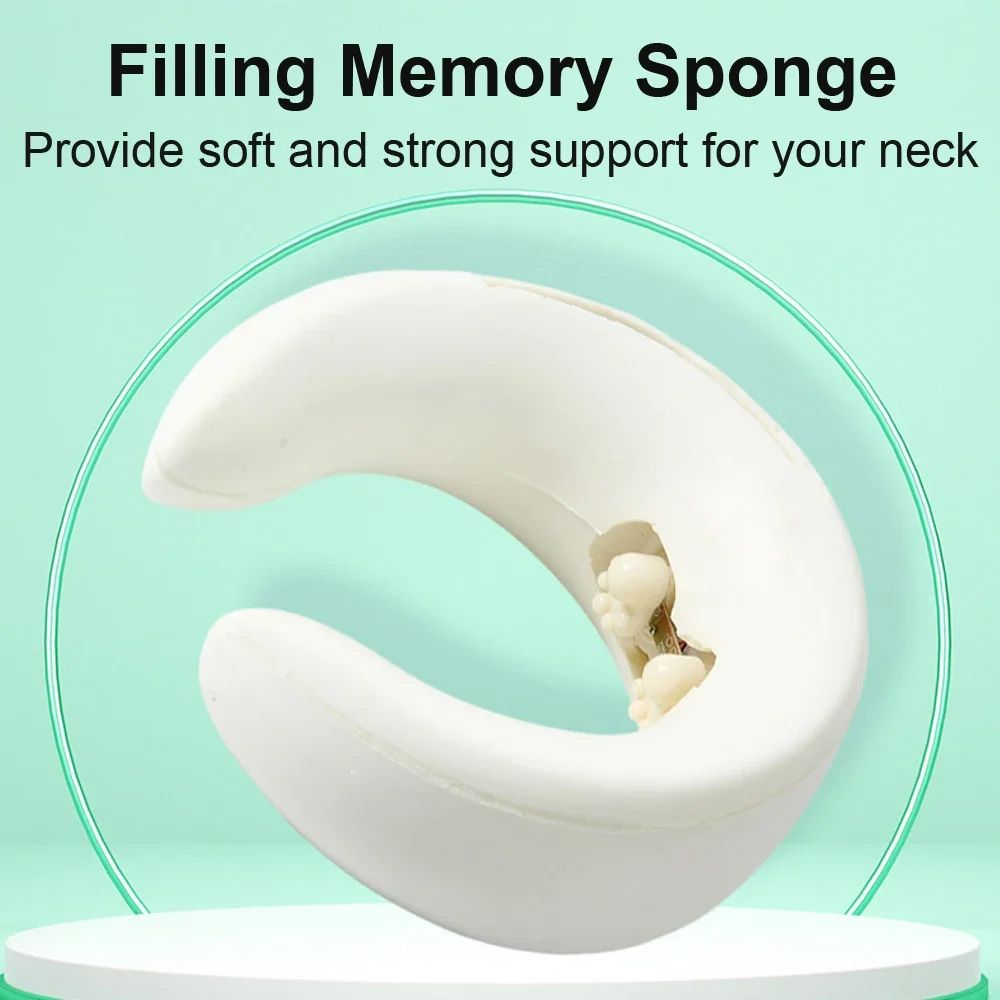 Electric Travel Pillow Neck Massager 38° Heating U-shaped Massage Pillow Relax Cervical Vertebra Pain Relief Health Care