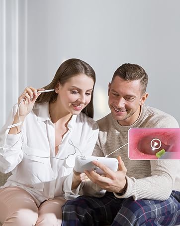 Wireless Otoscope Ear Camera Ear Wax Removal Kit Camera with 6 LED Lights 3.9mm Visual Ear Scope for Kids, Adults & Pets, Compatible with Android/iPhone/iPad