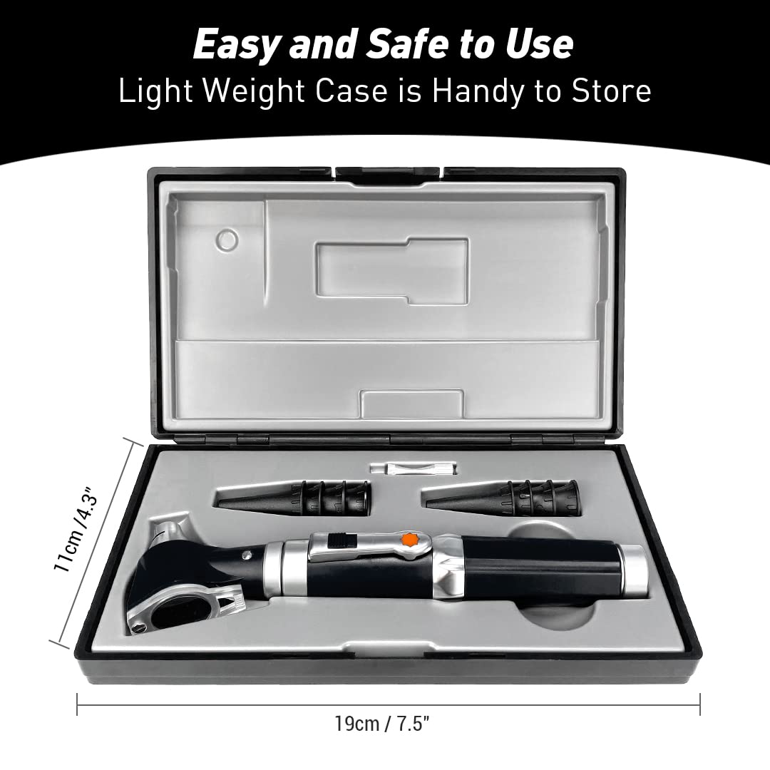 Otoscope Ear Infection Detector Otoscopes and Pocket Ear Scope with Light includes Hard Plastic Case Suitable for Adults, Doctors Multifunction medical otoscope
