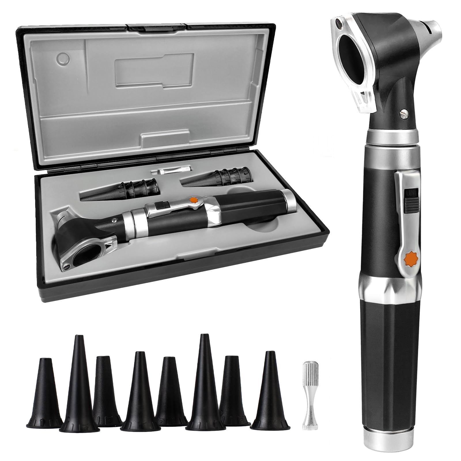 Otoscope Ear Infection Detector Otoscopes and Pocket Ear Scope with Light includes Hard Plastic Case Suitable for Adults, Doctors Multifunction medical otoscope