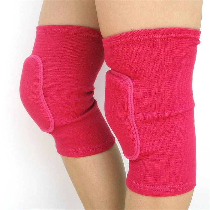 2pcs/pair Sports Compression Knee Pads Elastic Knee Protector Thickened Sponge Knee Brace Support for Dancing Workout Training