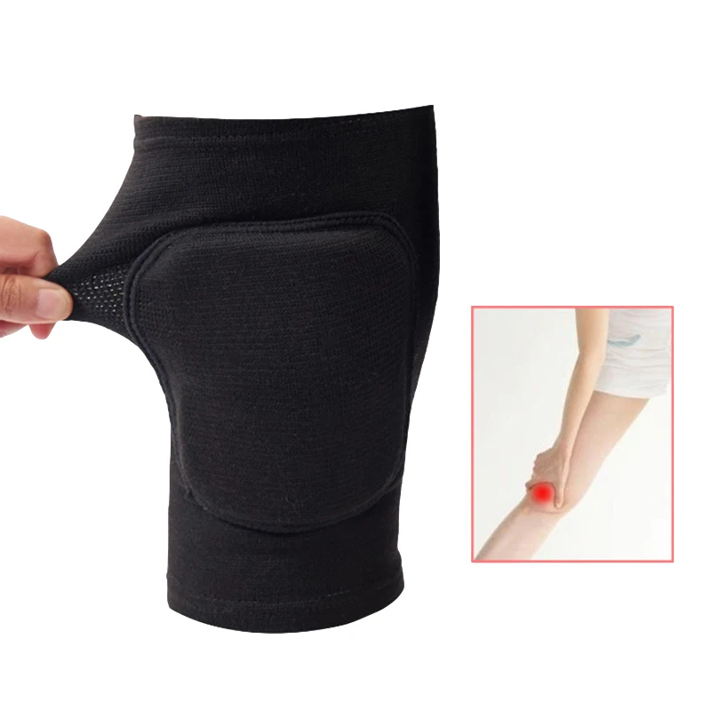 2pcs/pair Sports Compression Knee Pads Elastic Knee Protector Thickened Sponge Knee Brace Support for Dancing Workout Training