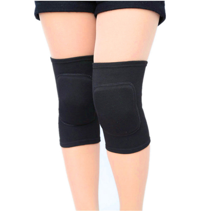 2pcs/pair Sports Compression Knee Pads Elastic Knee Protector Thickened Sponge Knee Brace Support for Dancing Workout Training