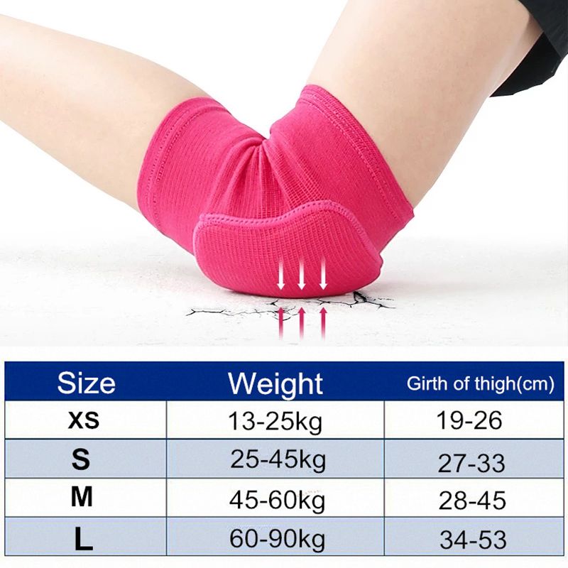 2pcs/pair Sports Compression Knee Pads Elastic Knee Protector Thickened Sponge Knee Brace Support for Dancing Workout Training