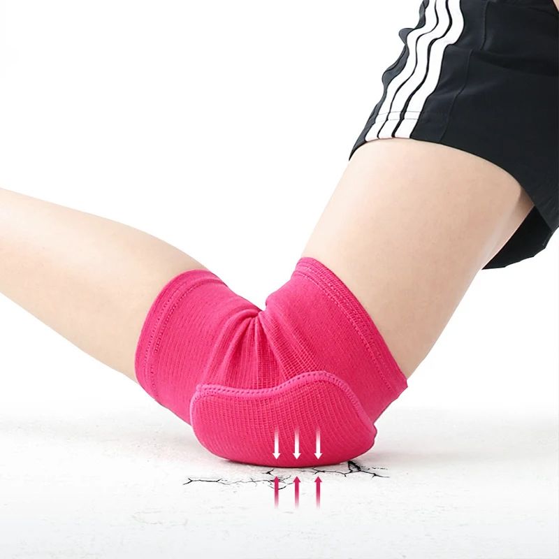 2pcs/pair Sports Compression Knee Pads Elastic Knee Protector Thickened Sponge Knee Brace Support for Dancing Workout Training