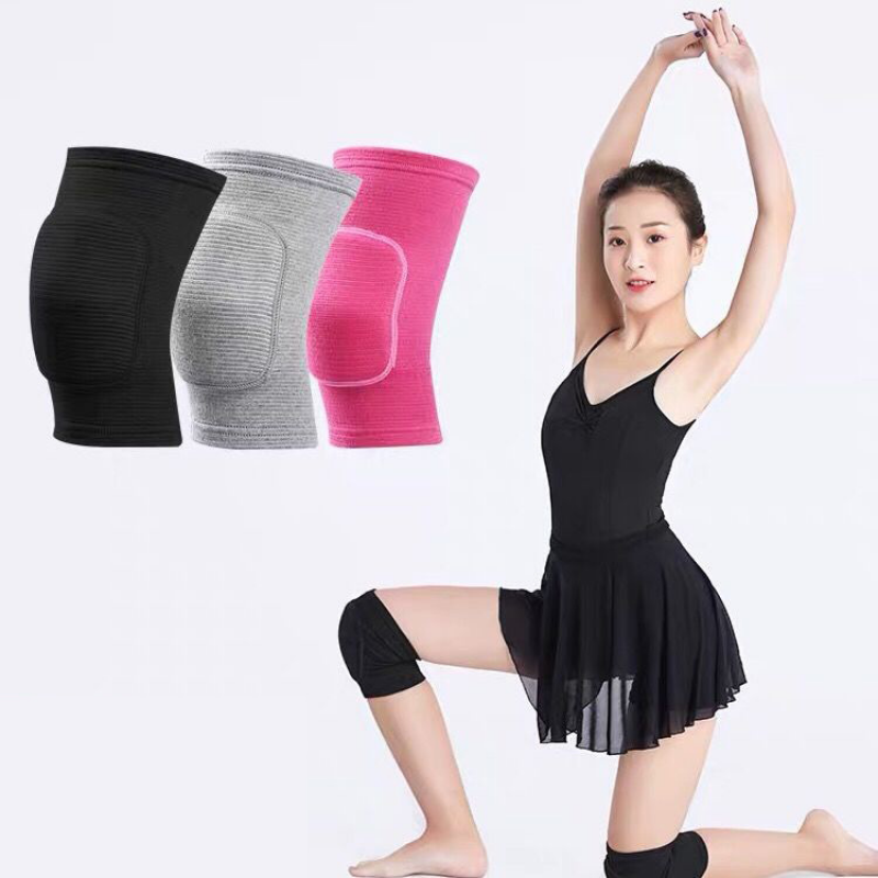 2pcs/pair Sports Compression Knee Pads Elastic Knee Protector Thickened Sponge Knee Brace Support for Dancing Workout Training