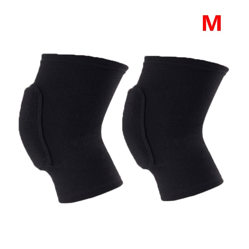 2pcs/pair Sports Compression Knee Pads Elastic Knee Protector Thickened Sponge Knee Brace Support for Dancing Workout Training