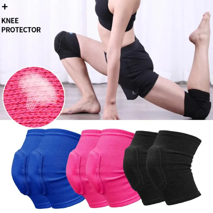 1Pair Sports Knee Pads Compression Brace Volleyball Basketball Knee Pad for Gym Training Knee Support Protector Soccer Shin Guards