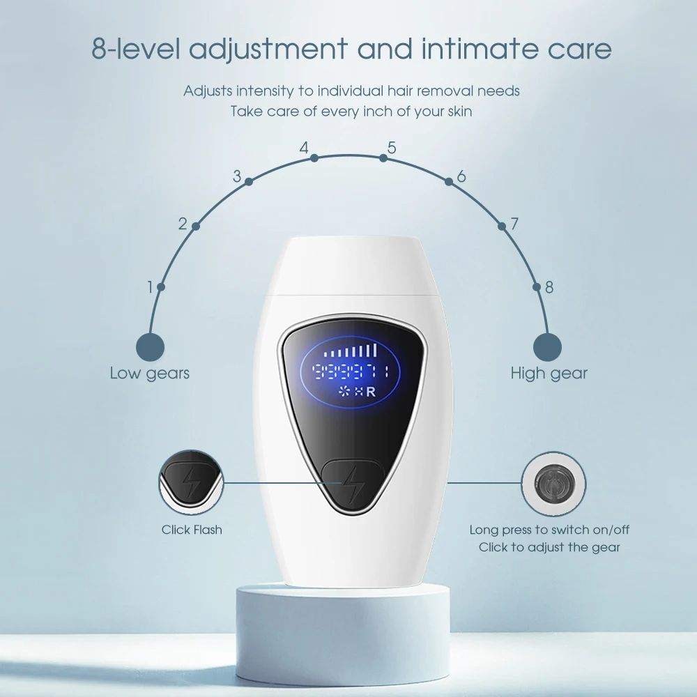Body Bikinis 999,990 Flash IPL Pulsed Light Epilator 8 Levels Painless Permanent Laser Epilator For Women Hair Removal Safe and painless hair removal instrument