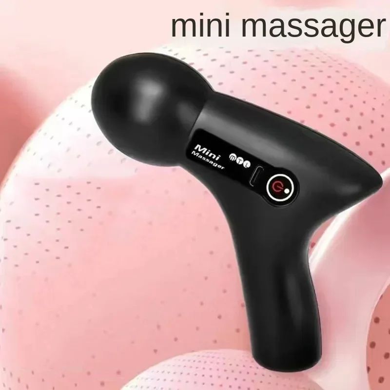 Mini Massage Gun LCD Screen1 Head 4 Modes Gun Muscle Massager Portable Electric Fascia Gun for Neck Foot Body Fascia Gun