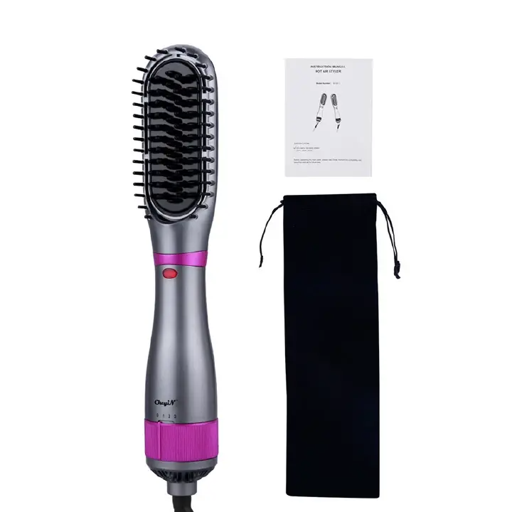 Hair Dryer Brush 350W Hair Brush Low Noise 180 ℃ 3 Speed ​​Anti Scald Design Negative Ion Hair Styling Tools Multifunctional Electric Hot Air Blow Combs Tourmaline Ceramic Hair Dry Brush