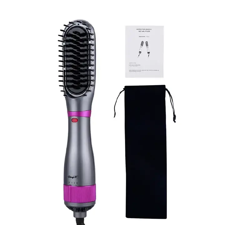 Hair Dryer Brush 350W Hair Brush Low Noise 180 ℃ 3 Speed ​​Anti Scald Design Negative Ion Hair Styling Tools Multifunctional Electric Hot Air Blow Combs Tourmaline Ceramic Hair Dry Brush