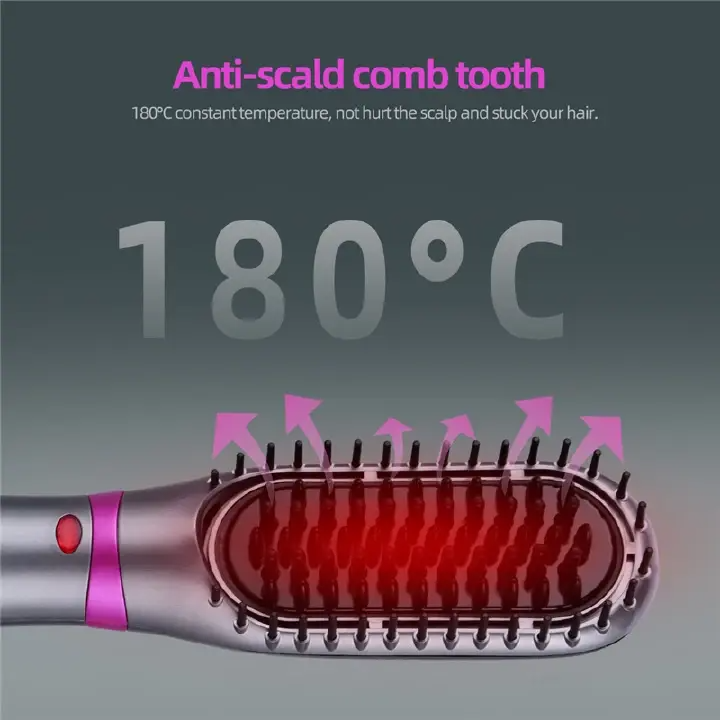 Hair Dryer Brush 350W Hair Brush Low Noise 180 ℃ 3 Speed ​​Anti Scald Design Negative Ion Hair Styling Tools Multifunctional Electric Hot Air Blow Combs Tourmaline Ceramic Hair Dry Brush