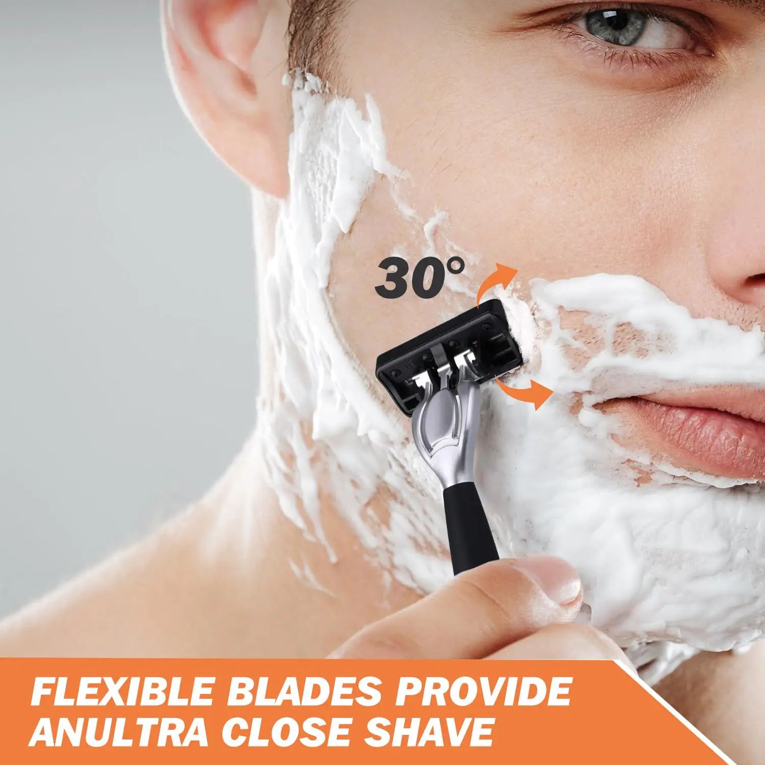 Men Shaver Razor Barber Tools Facial Hair Razor 7 Layers Blades High Quality Antique Shaving Knife Shaver With Replacement Head