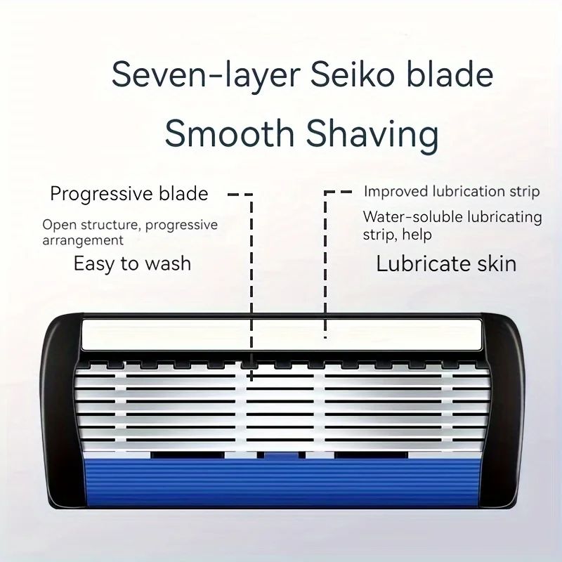 New 7-layer Blade Shaver For Men Manual 7 layers blade head universal holder factory price in stock deluxe gifts