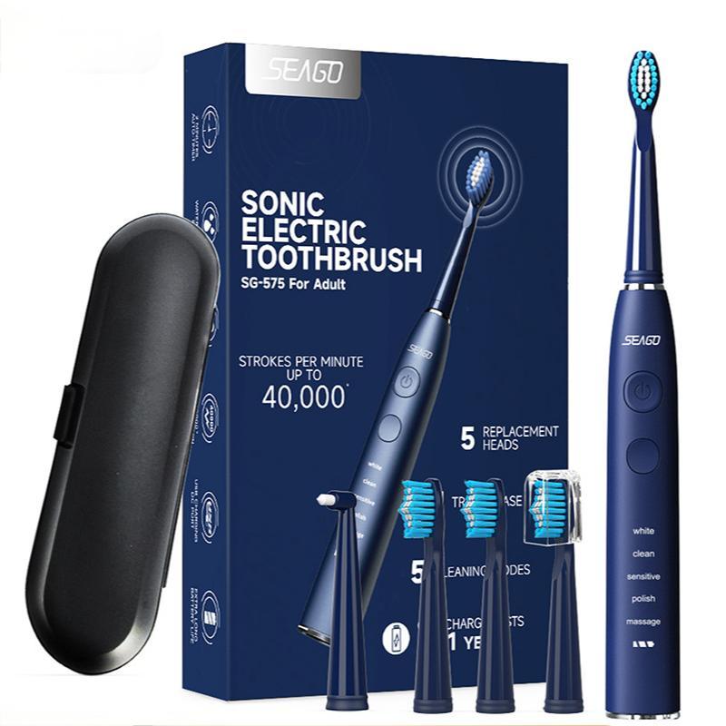 Sonic Electric Toothbrush Tooth brush USB Rechargeable Adult Ultrasonic Teeth Cleaning 10 Replacement Toothbrush Heads