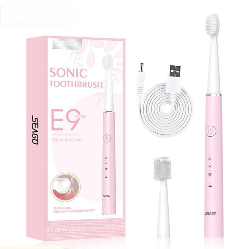 Sonic Electric Toothbrush Tooth brush USB Rechargeable Adult Ultrasonic Teeth Cleaning 10 Replacement Toothbrush Heads