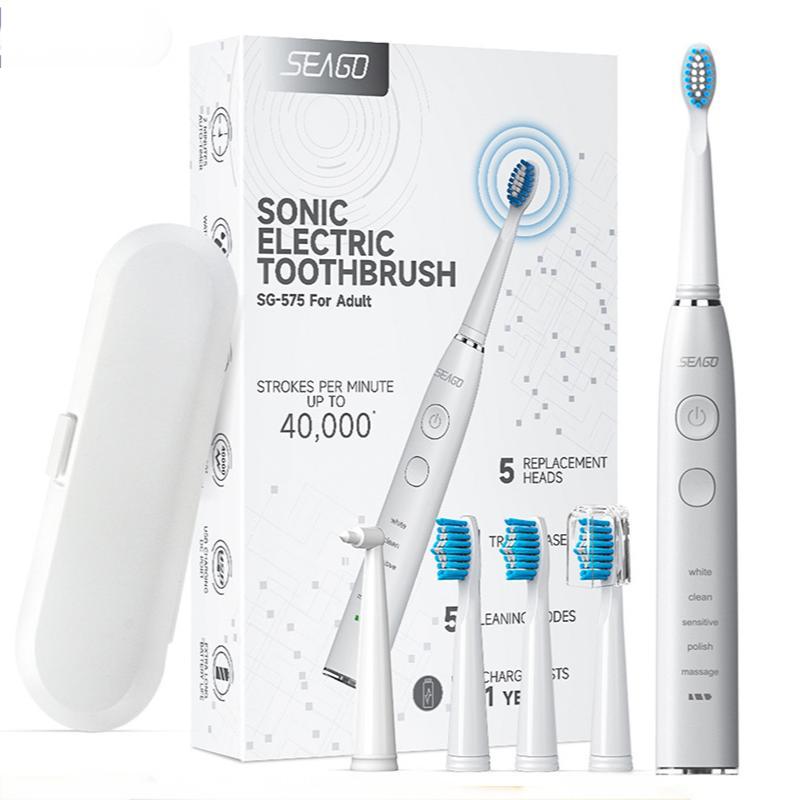 Sonic Electric Toothbrush Tooth brush USB Rechargeable Adult Ultrasonic Teeth Cleaning 10 Replacement Toothbrush Heads