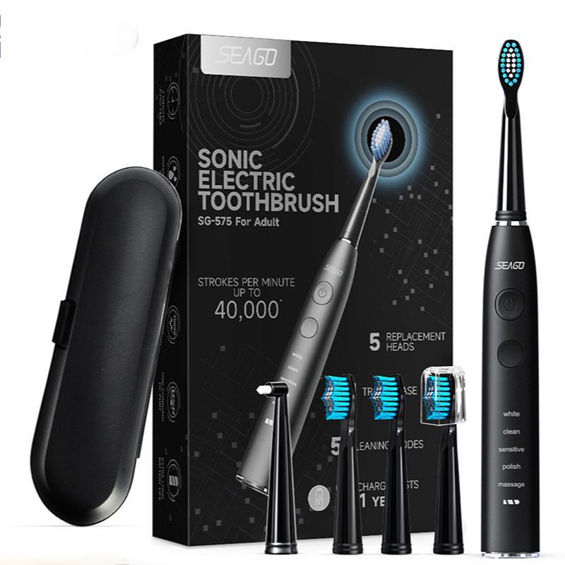 Sonic Electric Toothbrush Tooth brush USB Rechargeable Adult Ultrasonic Teeth Cleaning 10 Replacement Toothbrush Heads