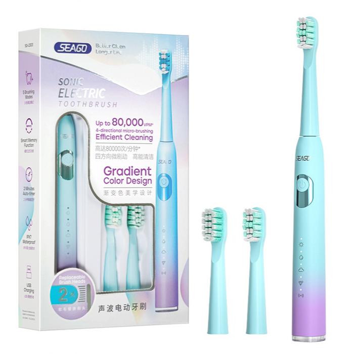 Sonic Electric Toothbrush Tooth brush USB Rechargeable Adult Ultrasonic Teeth Cleaning 10 Replacement Toothbrush Heads