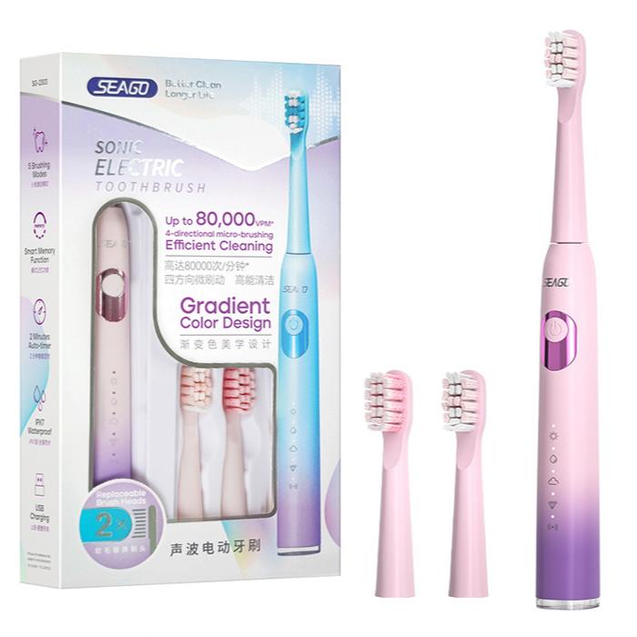 Sonic Electric Toothbrush Tooth brush USB Rechargeable Adult Ultrasonic Teeth Cleaning 10 Replacement Toothbrush Heads