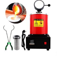 1/2/3KG 1400W 2000F Digital Electric Melting Furnace with Graphite Crucible for Melt Scrap,Silver,Gold,Copper, Aluminum 220V Jewelry Tools Equipments Jewelry Smelting Tools