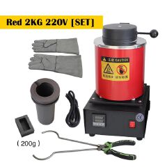 1/2/3KG 1400W 2000F Digital Electric Melting Furnace with Graphite Crucible for Melt Scrap,Silver,Gold,Copper, Aluminum 220V Jewelry Tools Equipments Jewelry Smelting Tools