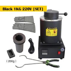 1/2/3KG 1400W 2000F Digital Electric Melting Furnace with Graphite Crucible for Melt Scrap,Silver,Gold,Copper, Aluminum 220V Jewelry Tools Equipments Jewelry Smelting Tools