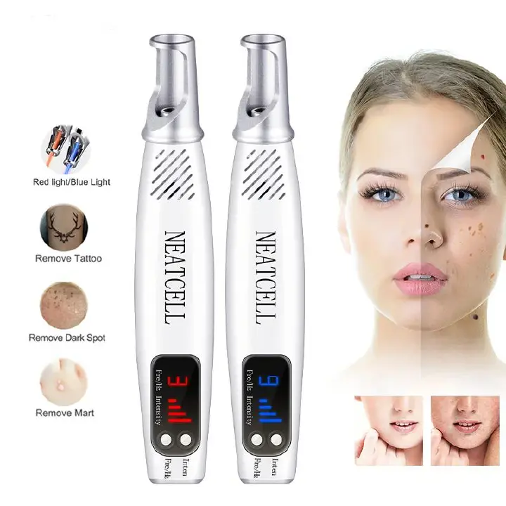 Professional Laser Picosecond Red &Blue Light Therapy Remover Dark Spot for Mole Removal Tattoo Skin Pigment Beauty Care Tool