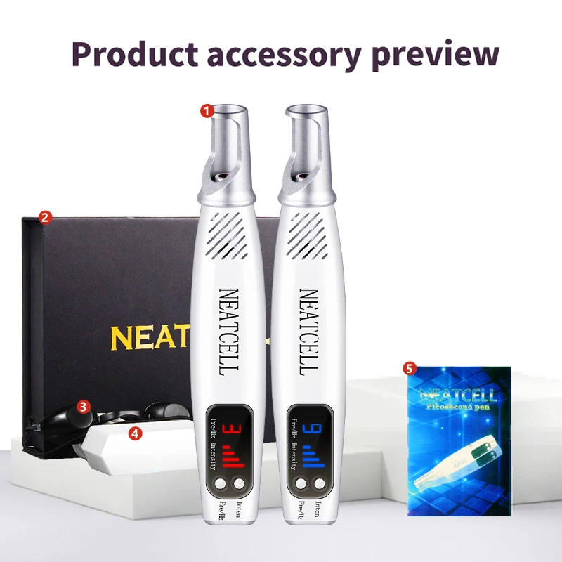 Red And Blue Light Laser Picosecond Pen To Remove Dark Spots Tattoo Skin Pigment Plasma Pen Portable Skin Care Beauty Instrument
