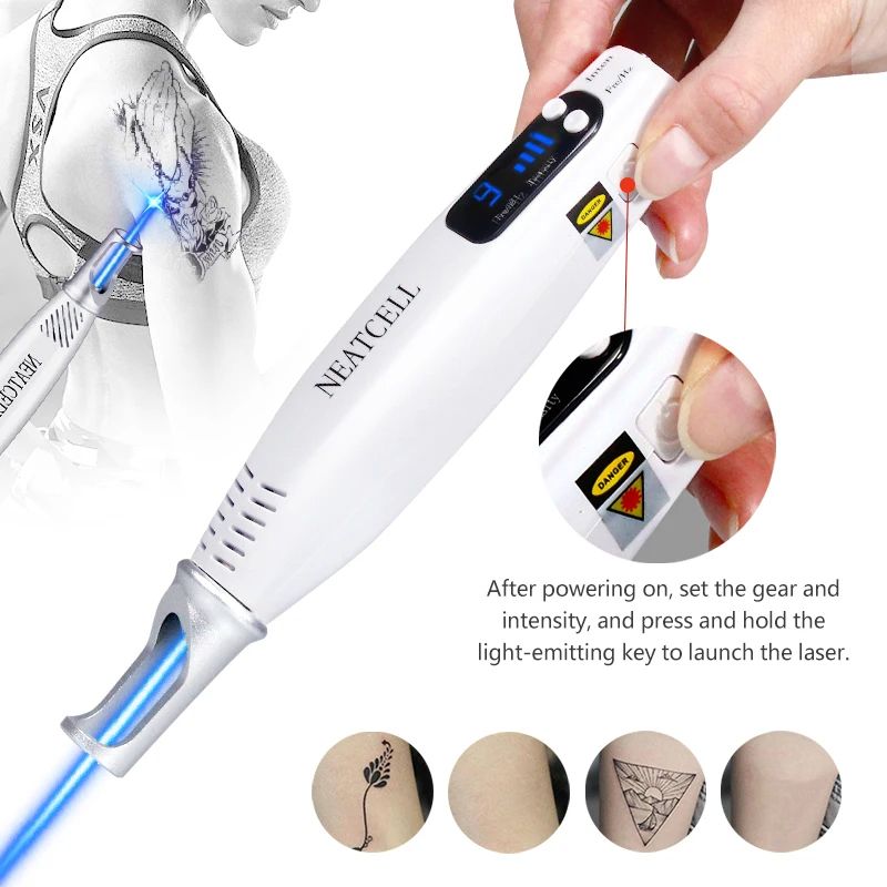 Red And Blue Light Laser Picosecond Pen To Remove Dark Spots Tattoo Skin Pigment Plasma Pen Portable Skin Care Beauty Instrument