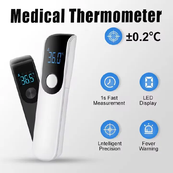 Digital Thermometer Forehead Fever Non-Contact Body Termometro Infrared LED Fever IR Adult Baby Household Health Monitors