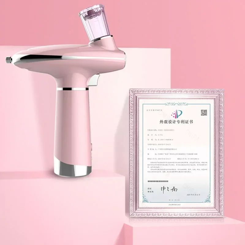 Portable Airbrush Water Nebulizer Smooth Red Blue Light Skin Rejuvenation Oxygen Injector Oxygen Meter Facial Beauty Sprayer