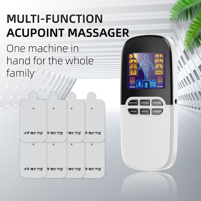 2 Channels Rechargeable Low Medium Frequency Electric Pulse Therapy Body Massage Laser Cable Relieve Nose Rhinitis Sinusitis