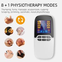2 Channels Rechargeable Low Medium Frequency Electric Pulse Therapy Body Massage Laser Cable Relieve Nose Rhinitis Sinusitis