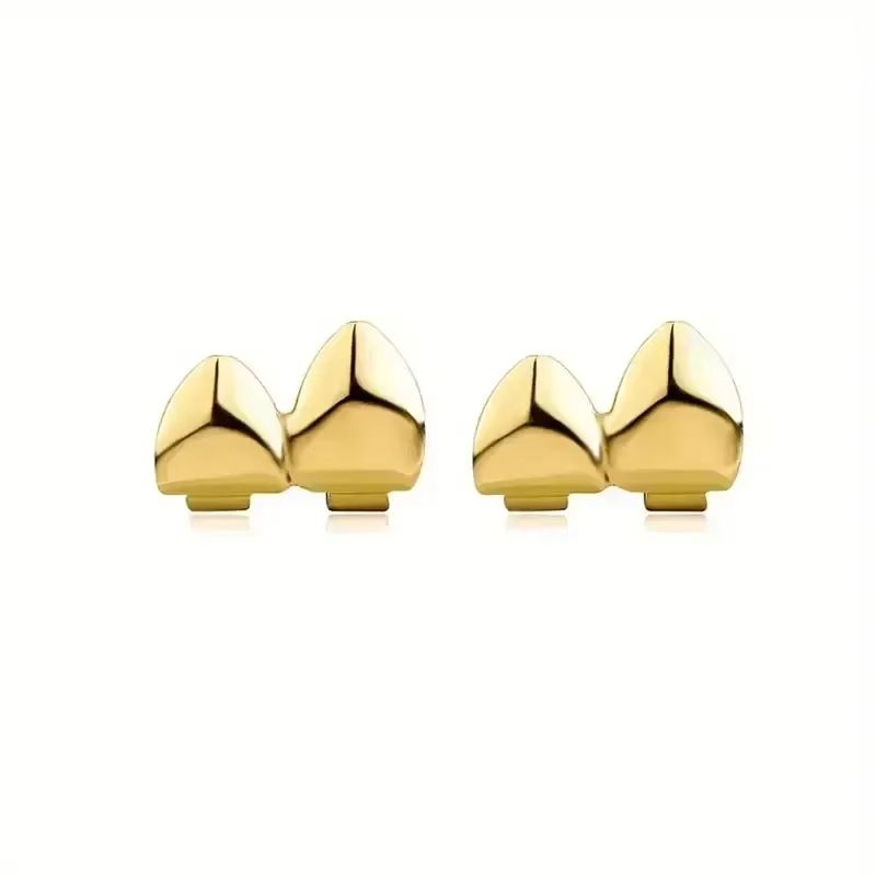 3CPS/Set Gold Silver-Plated Hip Hop Teeth for Mouth Grillz Caps Top&Bottom Grill Set Vampire Teeth for Halloween Party Sets