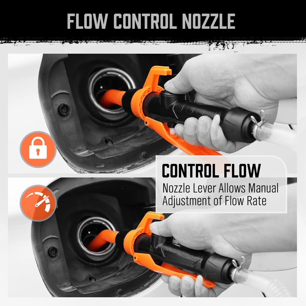 Portable Power Battery Fuel Pump, Battery Transfer Pumps Up To 2.5 Gallons,Water & Fuel Transfer Pump
