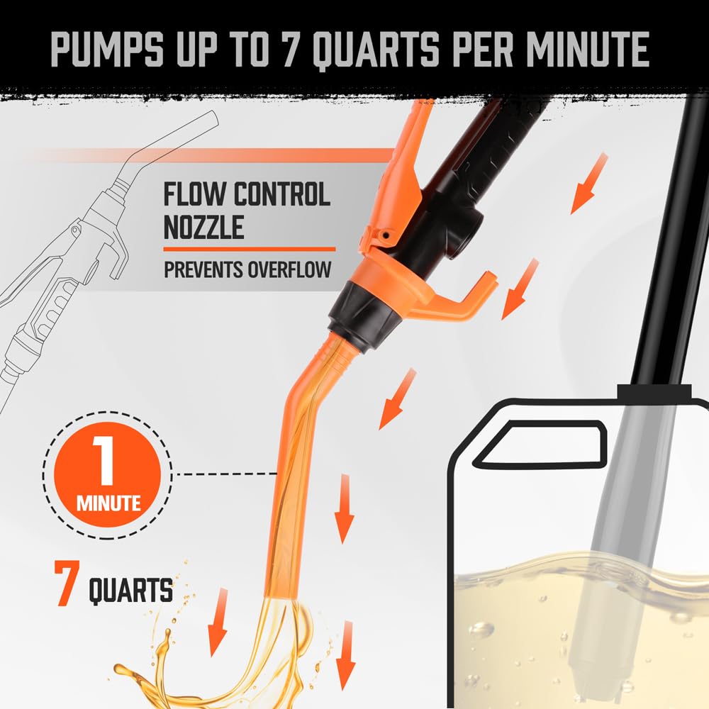 Portable Power Battery Fuel Pump, Battery Transfer Pumps Up To 2.5 Gallons,Water & Fuel Transfer Pump