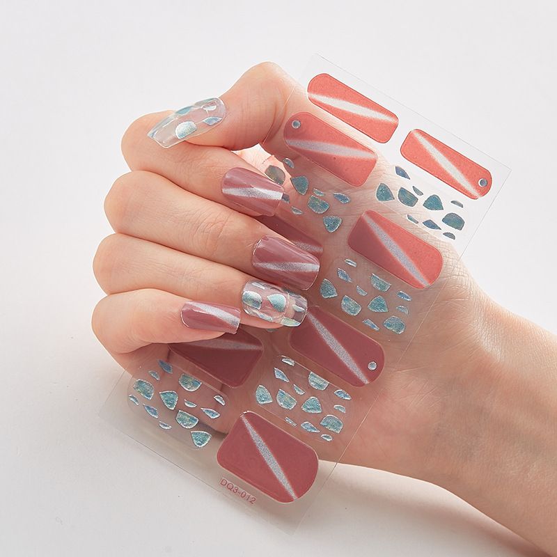 2pcs Vibrant Colors Nail Wraps Full Cover Nail Stickers for a Unique Nail Art Look Full Beauty High Quality Stickers For Nails Patterned Wholesale Supplise Nail Strips Art