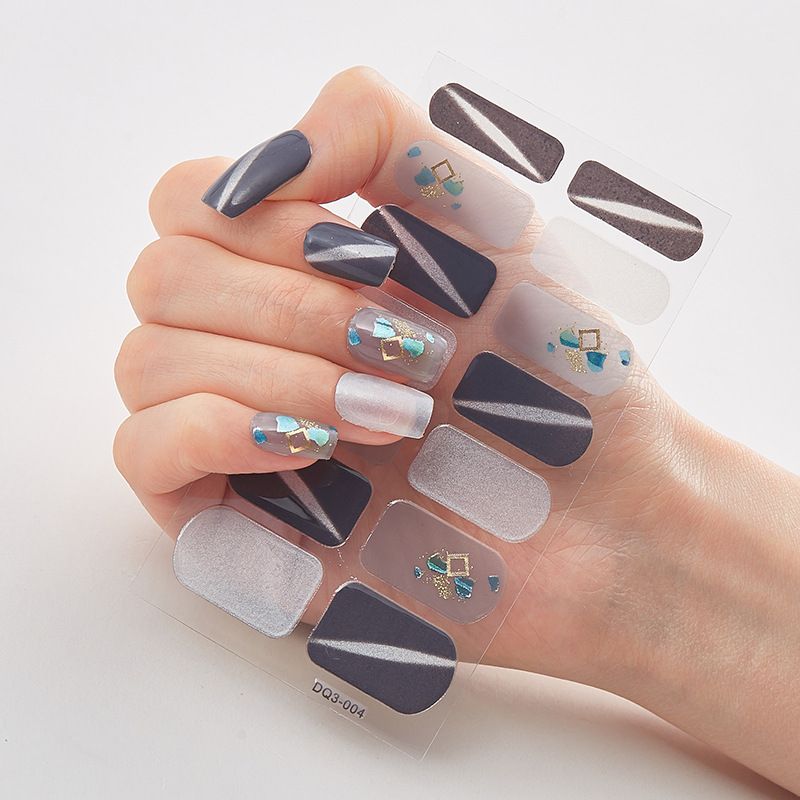 2pcs Vibrant Colors Nail Wraps Full Cover Nail Stickers for a Unique Nail Art Look Full Beauty High Quality Stickers For Nails Patterned Wholesale Supplise Nail Strips Art