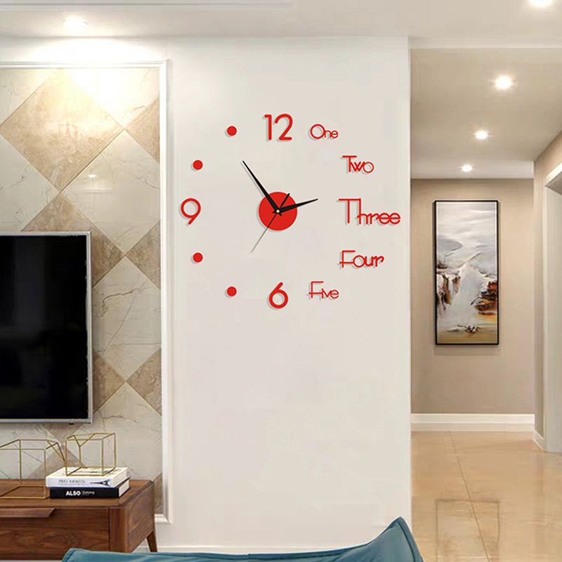 3D Wall Clock Mirror Wall Stickers Creative DIY Wall Clocks Modern Design Mute Quartz Needle Watch Home Decor 16 inch