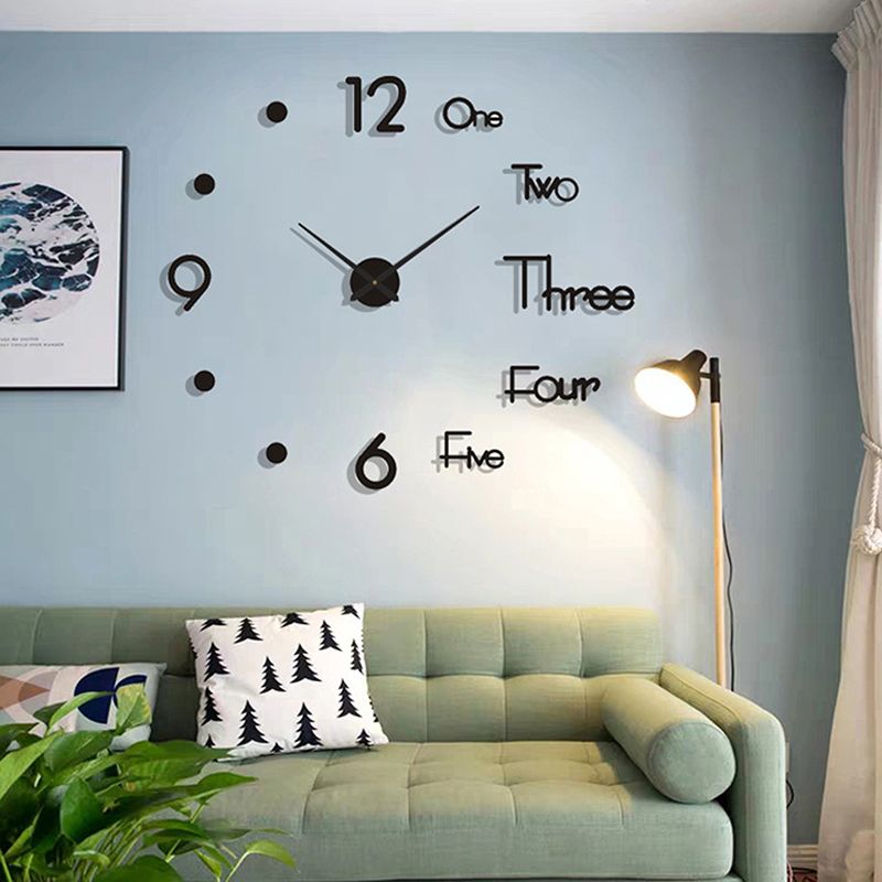 3D Wall Clock Mirror Wall Stickers Creative DIY Wall Clocks Modern Design Mute Quartz Needle Watch Home Decor 16 inch