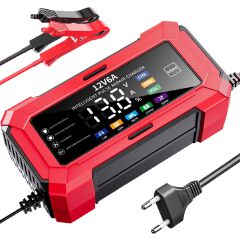 12V Car Battery Charger Fully Automatic Pulse Repair Charger Maintainer for Lifepo4 AGM Lead-Acid Lithium Battery in Stock