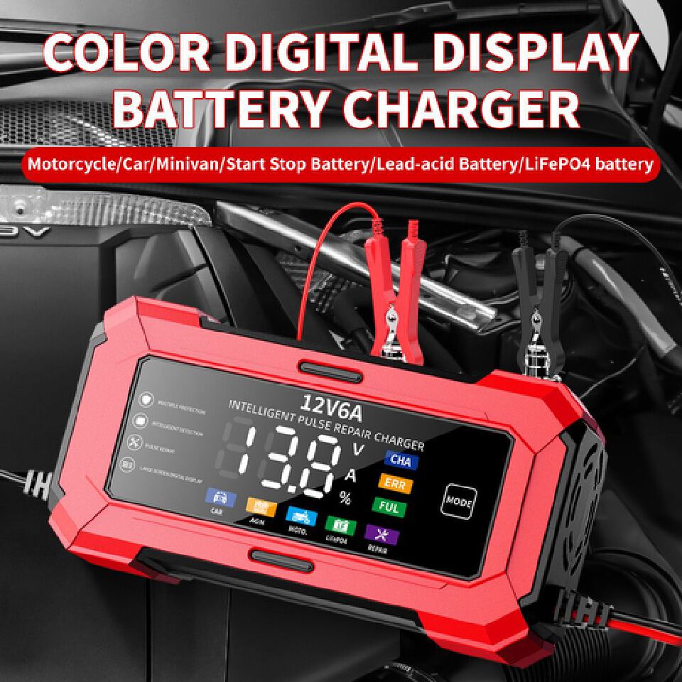Car Battery Charger 12v Automobile Trickle Battery Charger Auto Shut/Off Automotive Maintainer for Truck Vehicle RV Maintenance