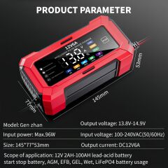 Car Battery Charger 12v Automobile Trickle Battery Charger Auto Shut/Off Automotive Maintainer for Truck Vehicle RV Maintenance