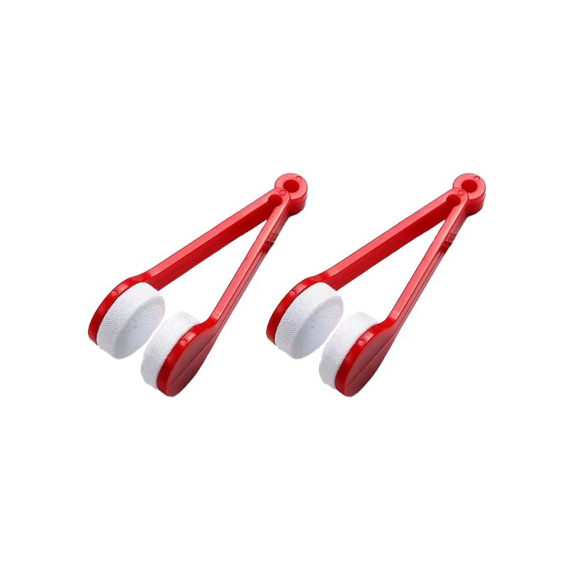 2pcs Portable Multifunctional Eyeglass Cleaning Wipe Green Microfiber Lens Brush for Sunglasses Glasses Compact Travel Scratch Free Tool