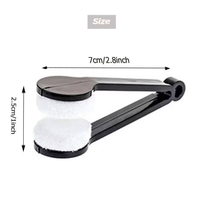 2pcs Portable Multifunctional Eyeglass Cleaning Wipe Green Microfiber Lens Brush for Sunglasses Glasses Compact Travel Scratch Free Tool