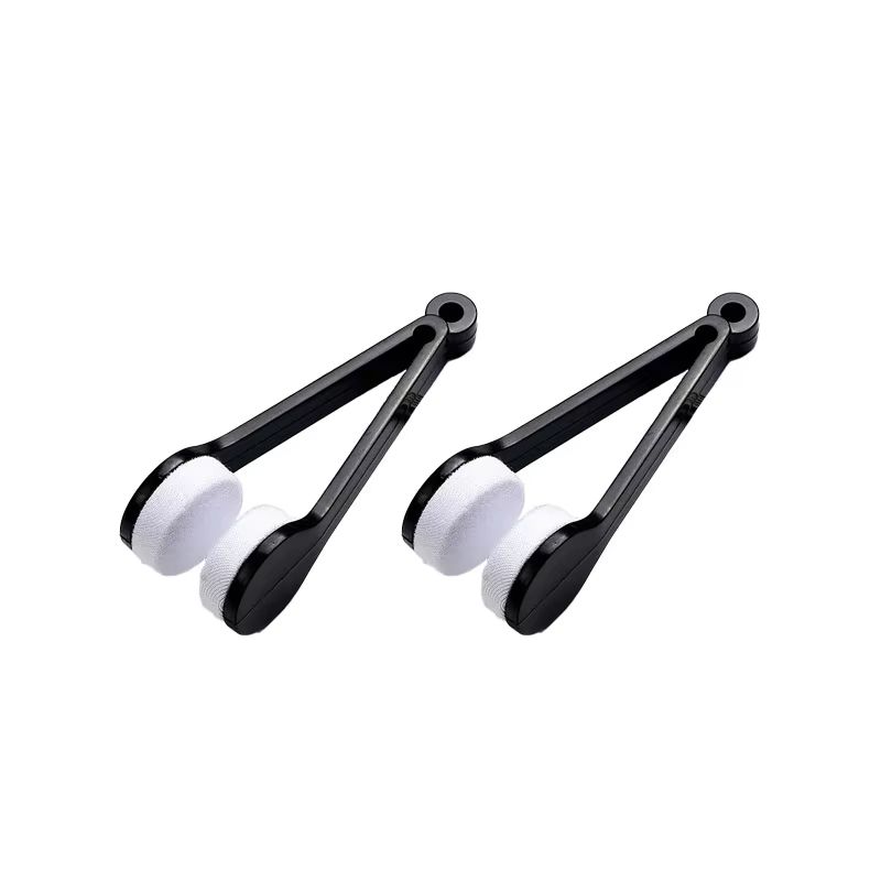 2pcs Portable Multifunctional Eyeglass Cleaning Wipe Green Microfiber Lens Brush for Sunglasses Glasses Compact Travel Scratch Free Tool